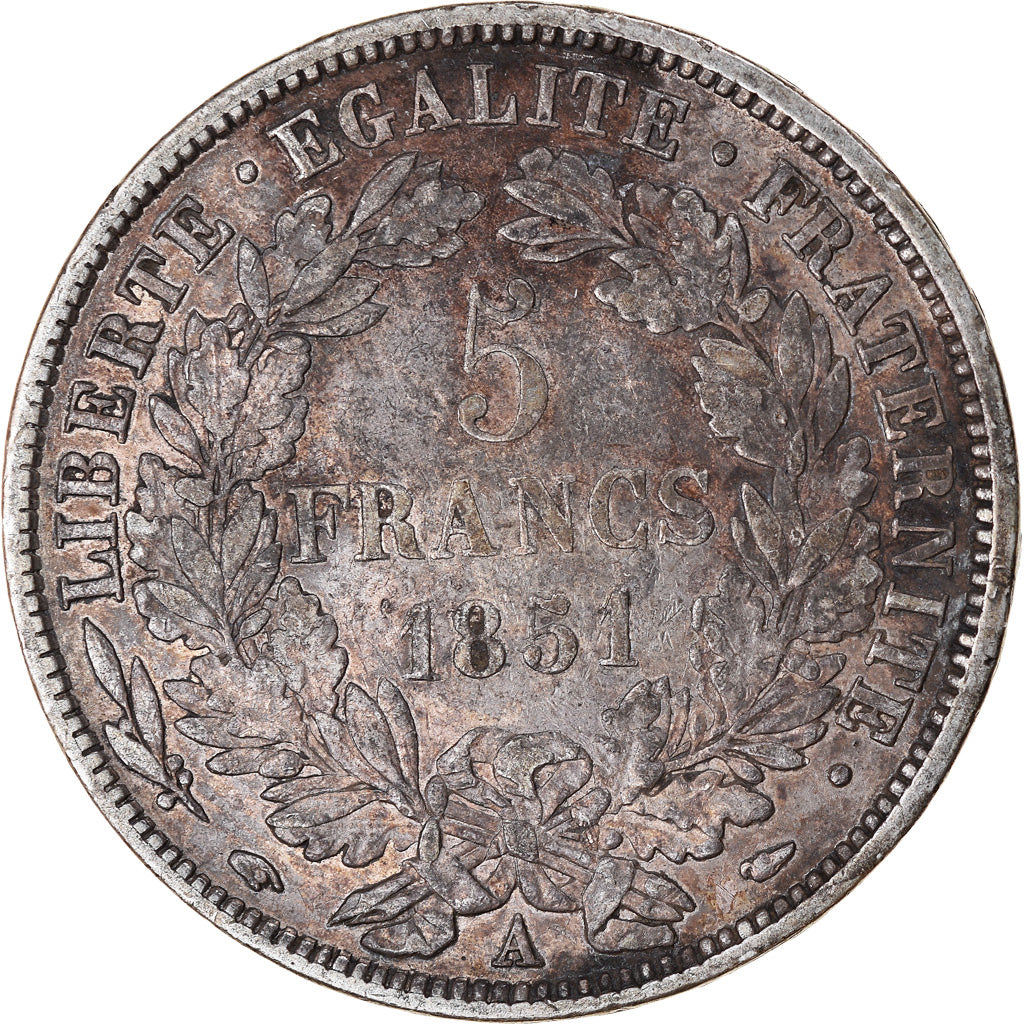 Coin, France, Cérès, 5 Francs, 1851, Paris, VF(30-35), Silver, KM:761.1