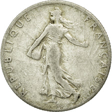 Moneta, Francia, Semeuse, 50 Centimes, 1908, Paris, MB+, Argento, KM:854