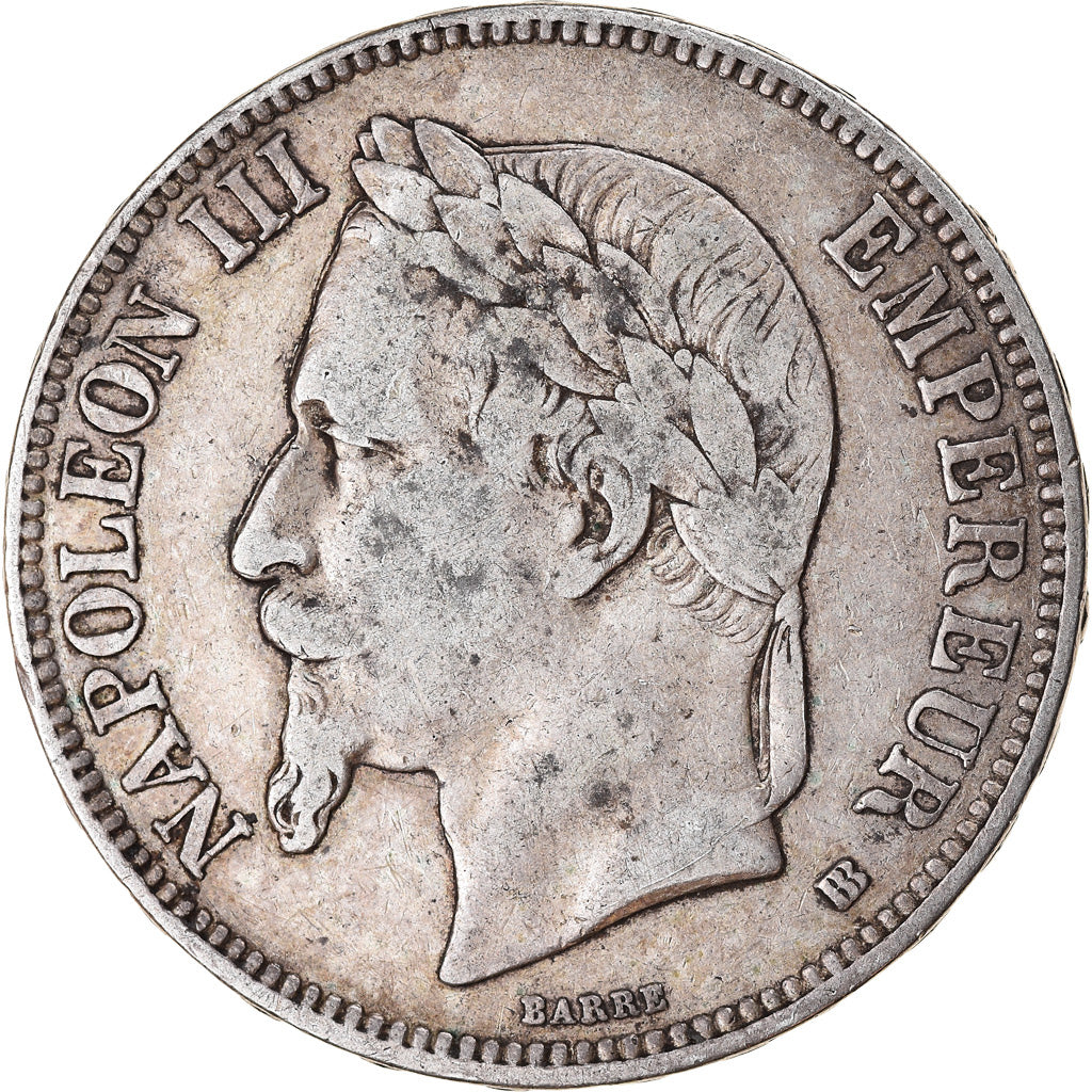 Coin, France, Napoléon III, 5 Francs, 1869, Strasbourg, VF(20-25), Silver