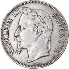 Coin, France, Napoléon III, 5 Francs, 1869, Strasbourg, VF(20-25), Silver