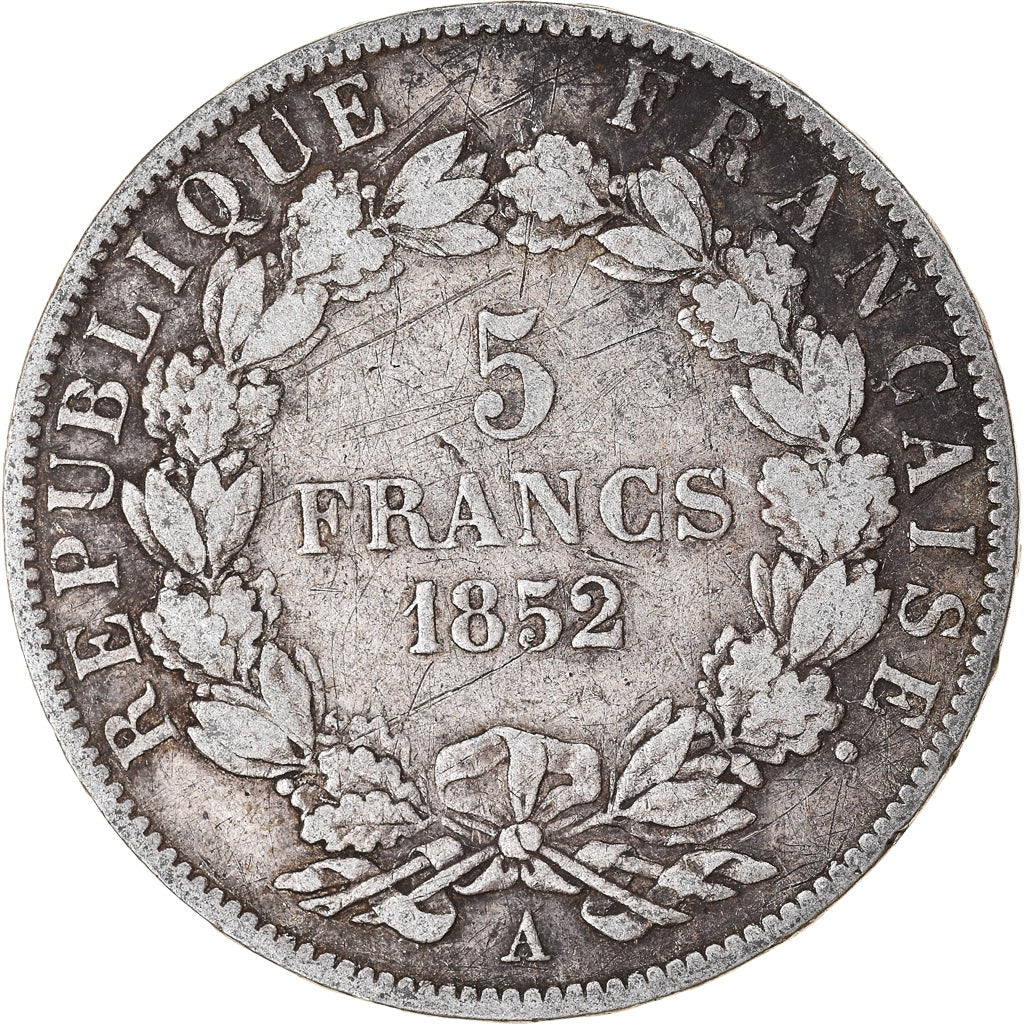 Moneta, Francja, Napoléon III, 5 Francs, 1852, Paris, VF(20-25), Srebro