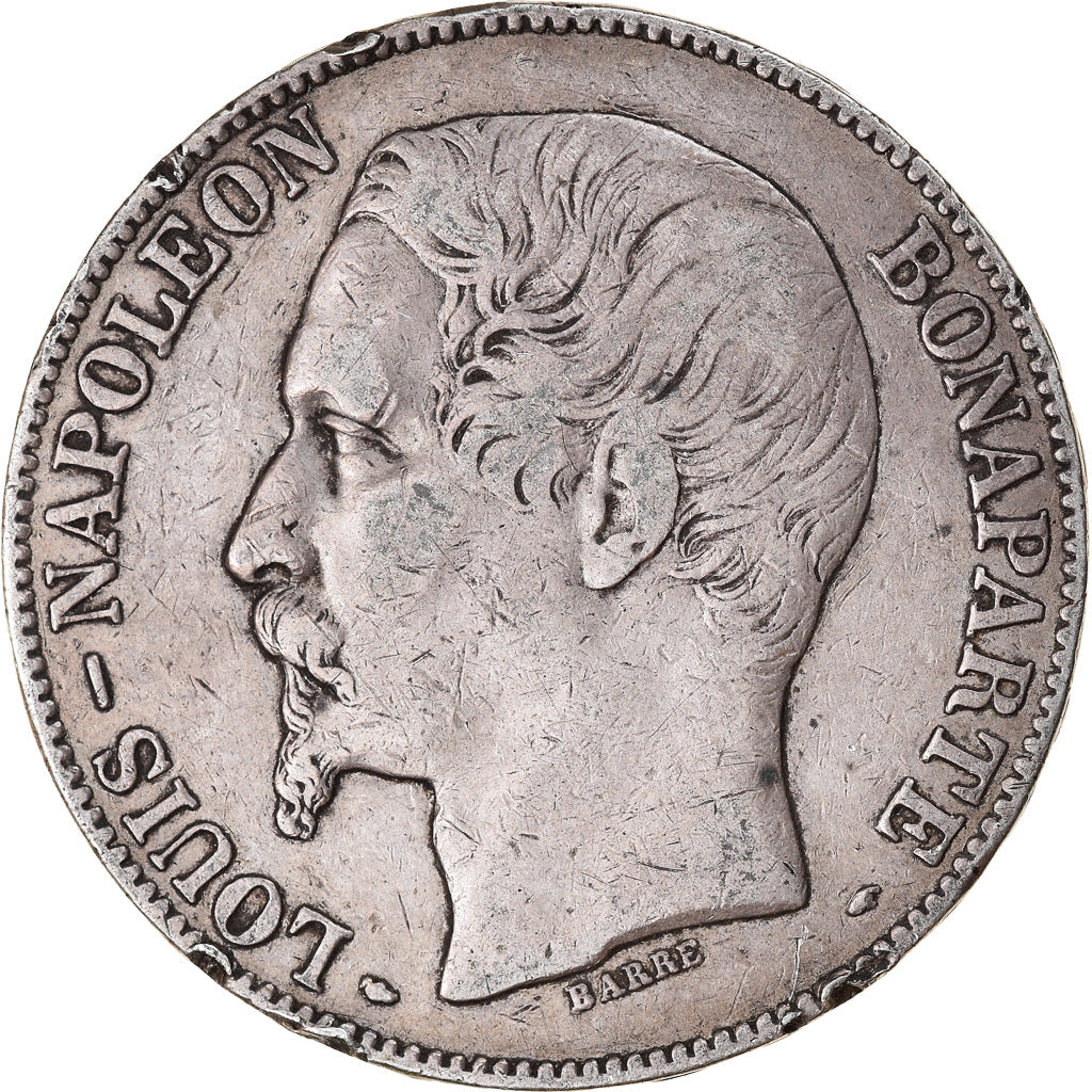 Coin, France, Napoléon III, 5 Francs, 1852, Paris, VF(30-35), Silver, KM:773.1