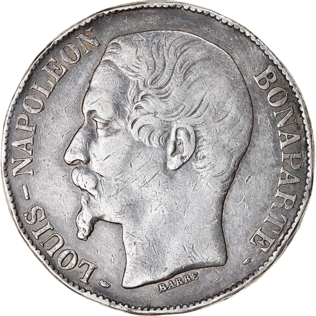 Munten, Frankrijk, Napoléon III, 5 Francs, 1852, Paris, FR+, Zilver, KM:773.1