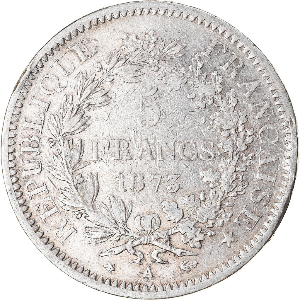 Coin, France, Hercule, 5 Francs, 1873, Paris, EF(40-45), Silver, KM:820.1
