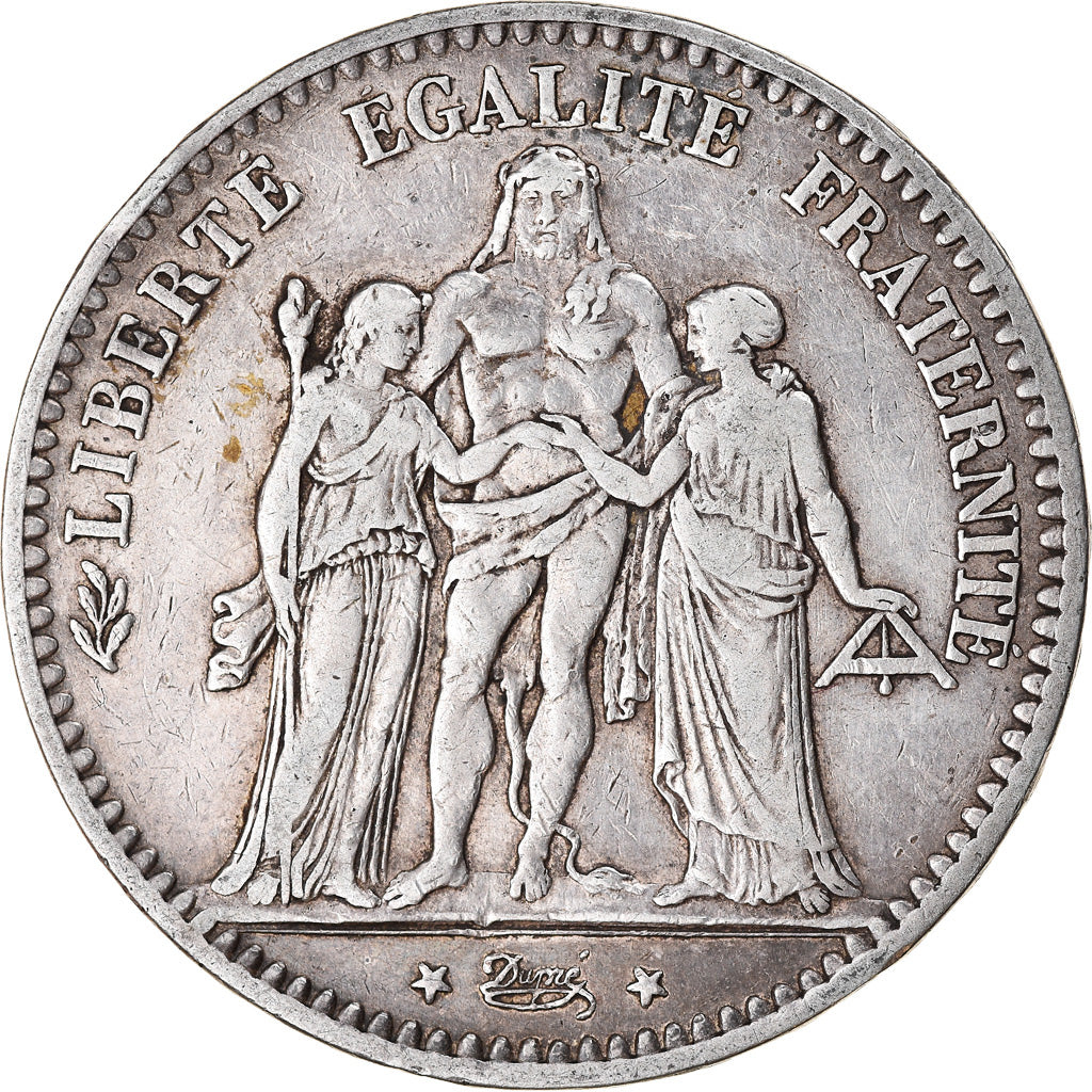 Coin, France, Hercule, 5 Francs, 1875, Paris, VF(30-35), Silver, KM:820.1