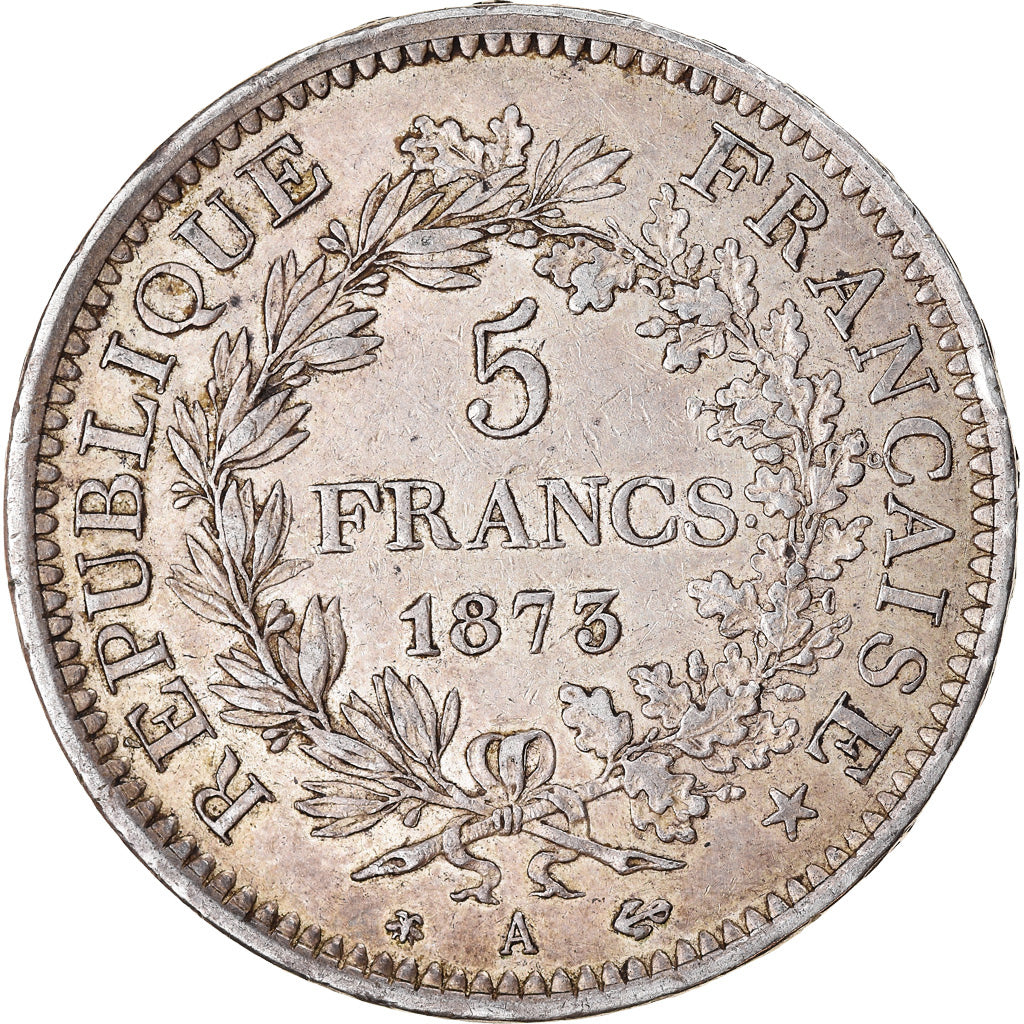 Coin, France, Hercule, 5 Francs, 1873, Paris, VF(20-25), Silver, KM:820.1