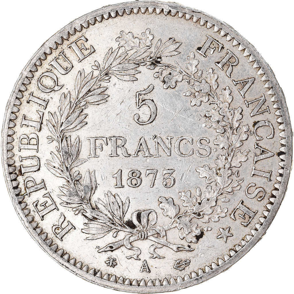 Coin, France, Hercule, 5 Francs, 1873, Paris, EF(40-45), Silver, KM:820.1