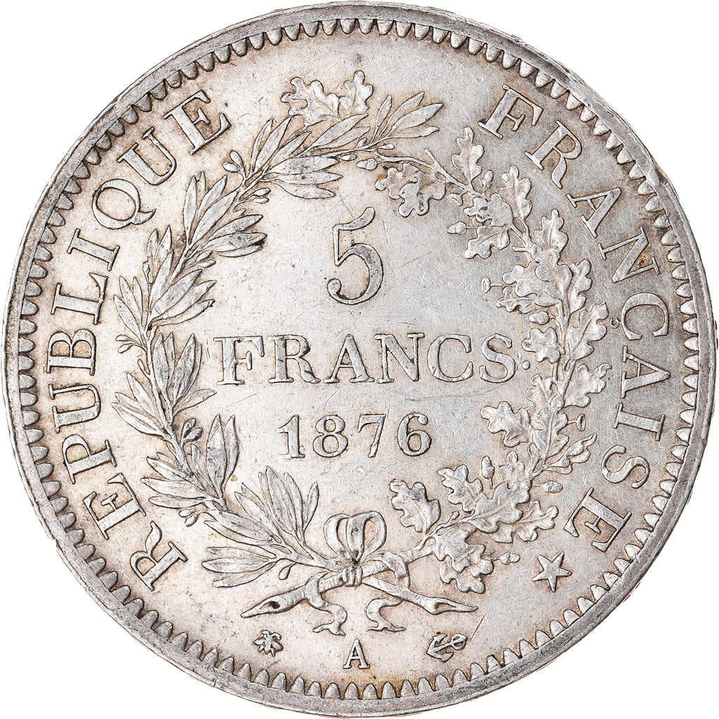 Monnaie, France, Hercule, 5 Francs, 1876, Paris, TTB, Argent, Gadoury:745a