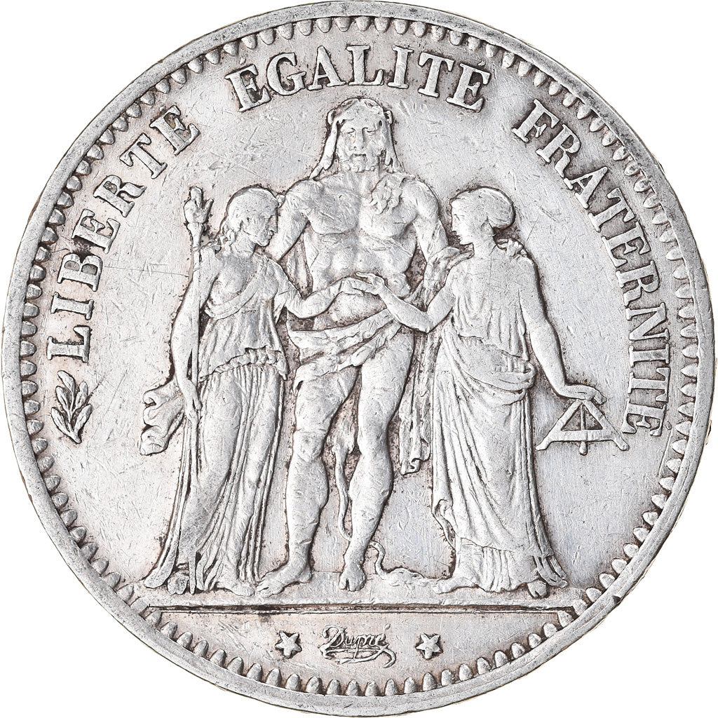 Coin, France, Hercule, 5 Francs, 1875, Paris, VF(30-35), Silver, KM:820.1