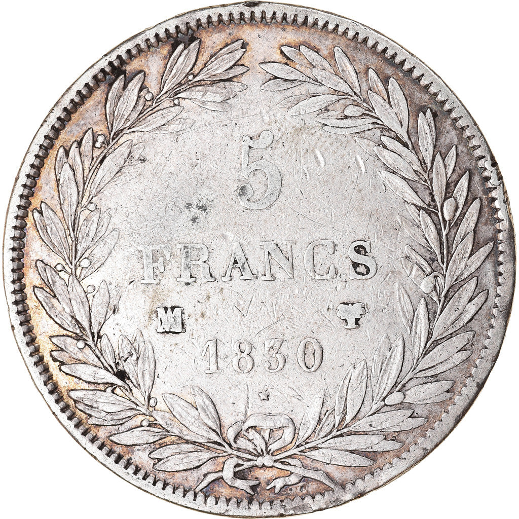 Münze, Frankreich, Louis-Philippe, 5 Francs, 1830, Marseille, S, Silber