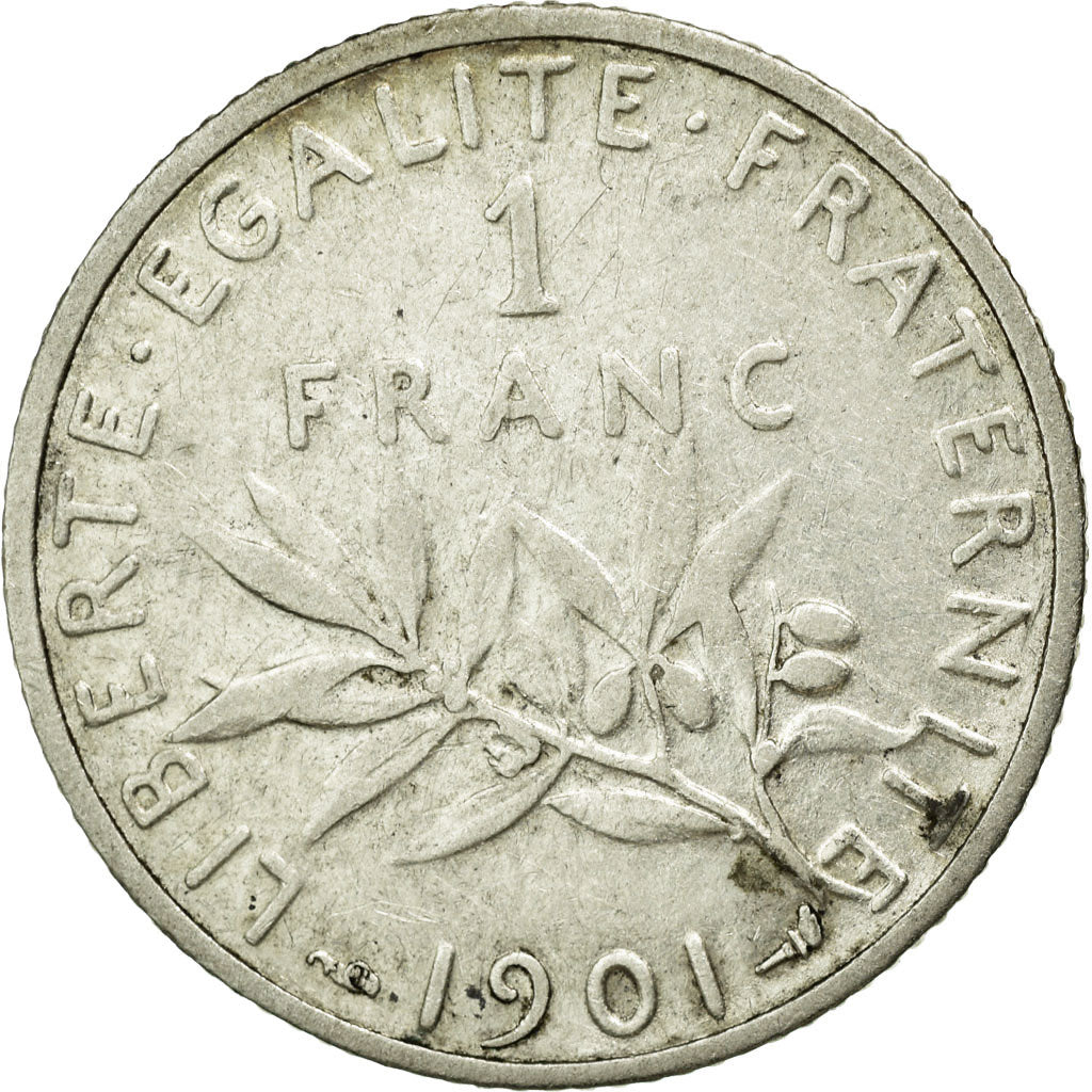 Monnaie, France, Semeuse, Franc, 1901, Paris, TTB, Argent, KM:844.1, Gadoury:467