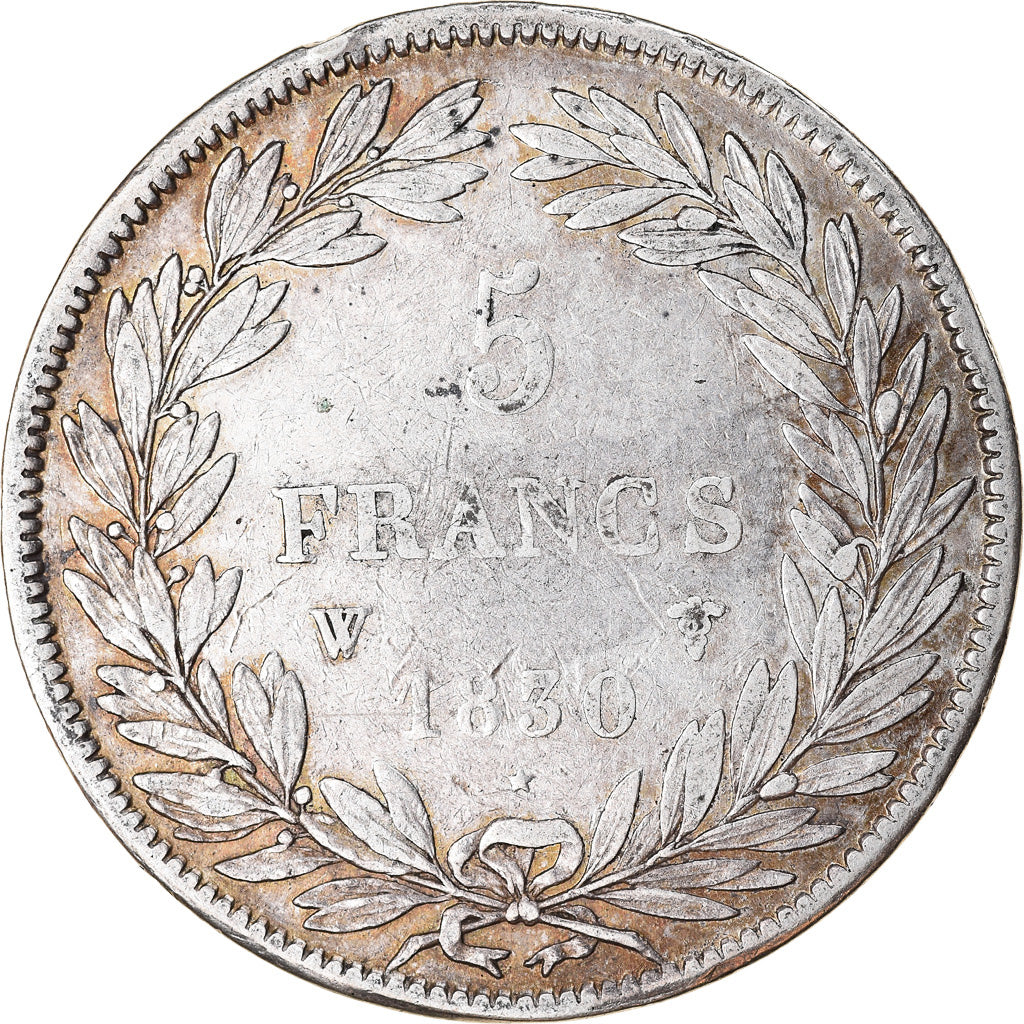 Coin, France, Louis-Philippe, 5 Francs, 1830, Lille, VF(30-35), Silver