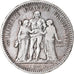 Moneta, Francia, Hercule, 5 Francs, 1848, Paris, MB, Argento, KM:756.1