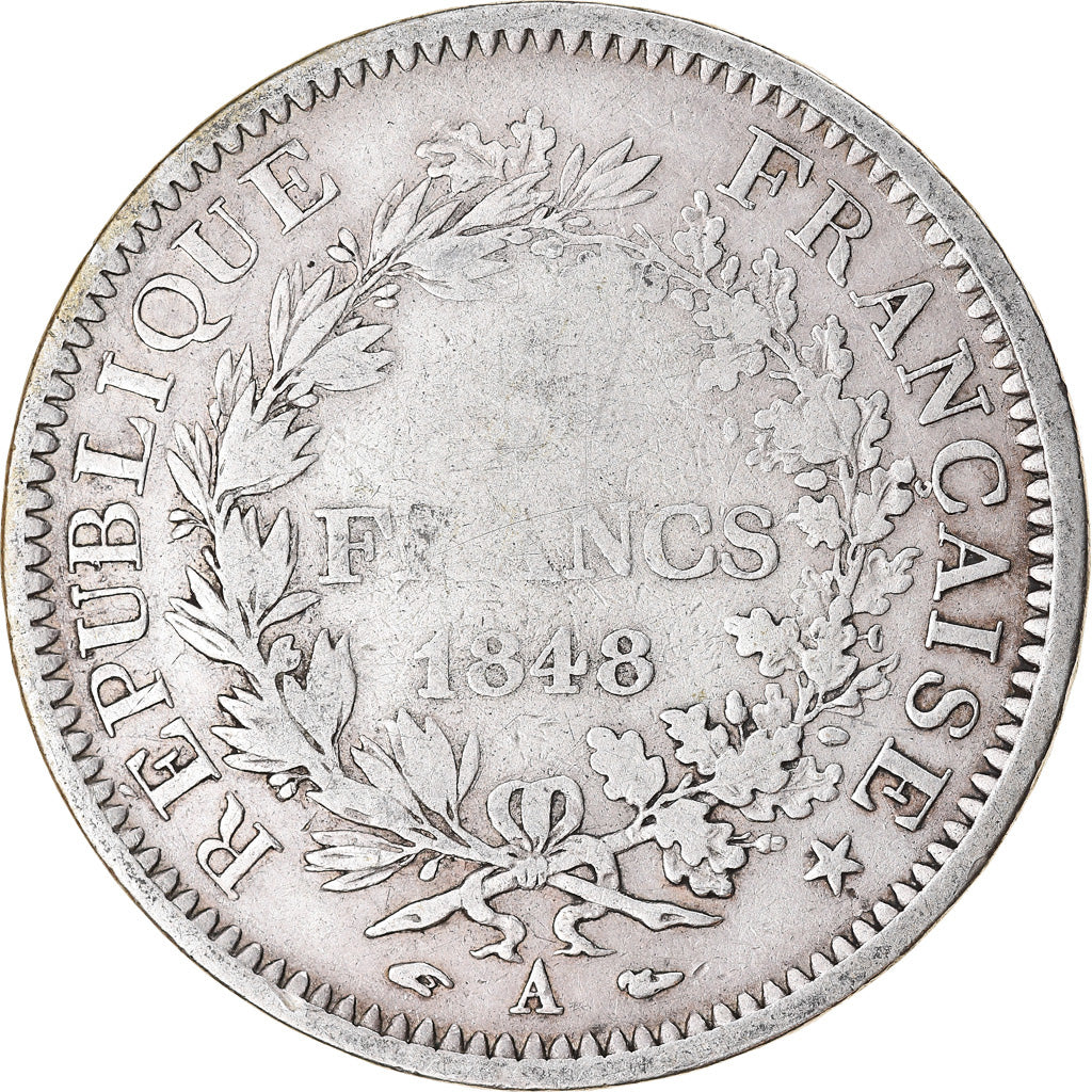 Coin, France, Hercule, 5 Francs, 1848, Paris, VF(20-25), Silver, KM:756.1