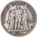 Moneta, Francia, Hercule, 5 Francs, 1848, Paris, MB, Argento, KM:756.1