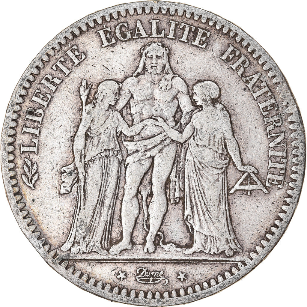 Coin, France, Hercule, 5 Francs, 1848, Paris, VF(30-35), Silver, KM:756.1
