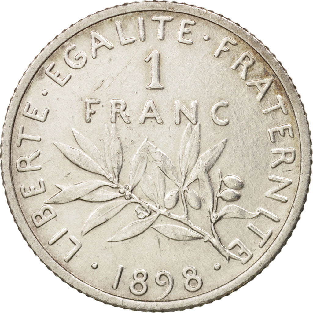 Francia, Semeuse, Franc, 1898, Paris, BB+, Argento, KM:844.1, Gadoury:467