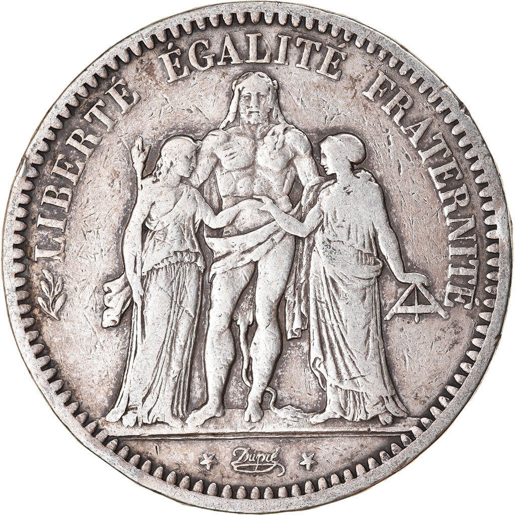 Monnaie, France, Hercule, 5 Francs, 1849, Paris, TB, Argent, Gadoury:683