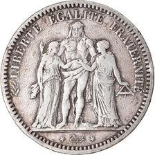 Monnaie, France, Hercule, 5 Francs, 1849, Paris, TB, Argent, Gadoury:683