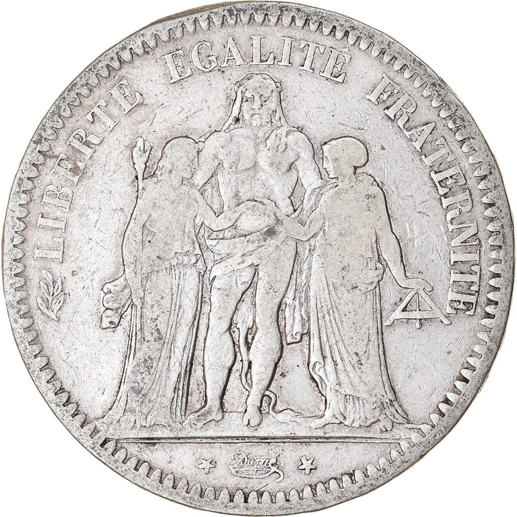 Monnaie, France, Hercule, 5 Francs, 1849, Paris, TB, Argent, Gadoury:683