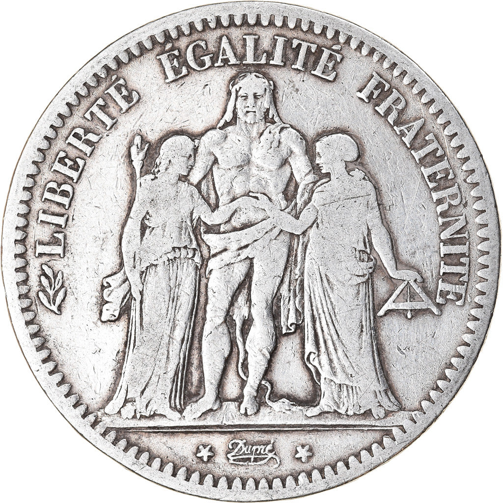 Monnaie, France, Hercule, 5 Francs, 1849, Paris, TB, Argent, Gadoury:683