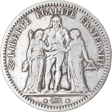 Monnaie, France, Hercule, 5 Francs, 1849, Paris, TB, Argent, Gadoury:683
