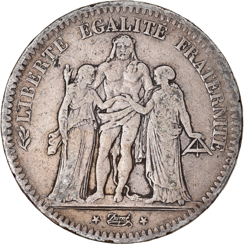 Monnaie, France, Hercule, 5 Francs, 1849, Paris, TB, Argent, Gadoury:683