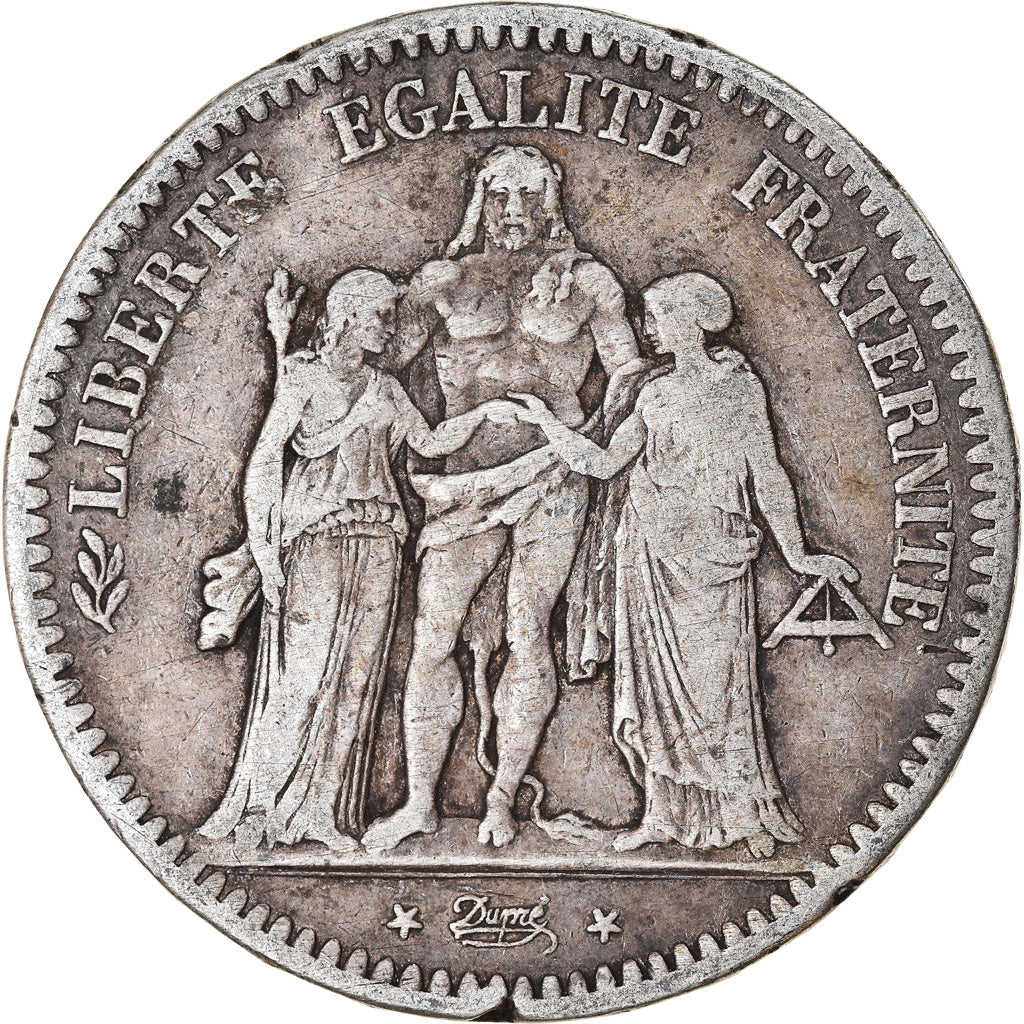 Coin, France, Hercule, 5 Francs, 1849, Paris, VF(20-25), Silver, KM:756.1