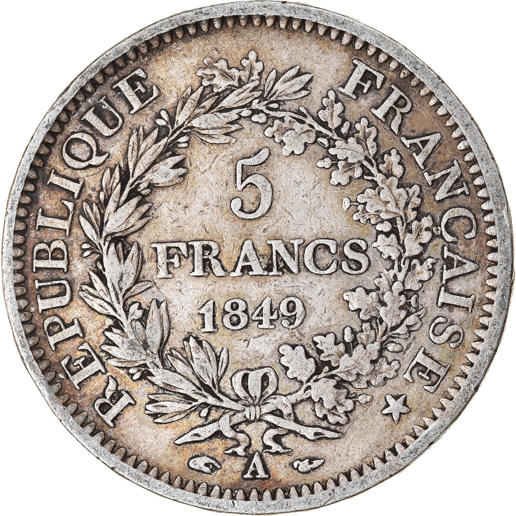 Coin, France, Hercule, 5 Francs, 1849, Paris, VF(20-25), Silver, KM:756.1