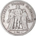 Moneta, Francia, Hercule, 5 Francs, 1849, Paris, MB, Argento, KM:756.1
