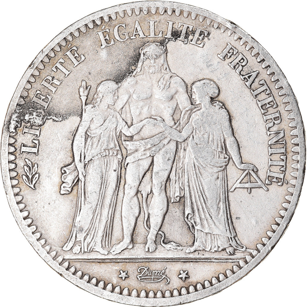 Münze, Frankreich, Hercule, 5 Francs, 1849, Paris, S+, Silber, KM:756.1