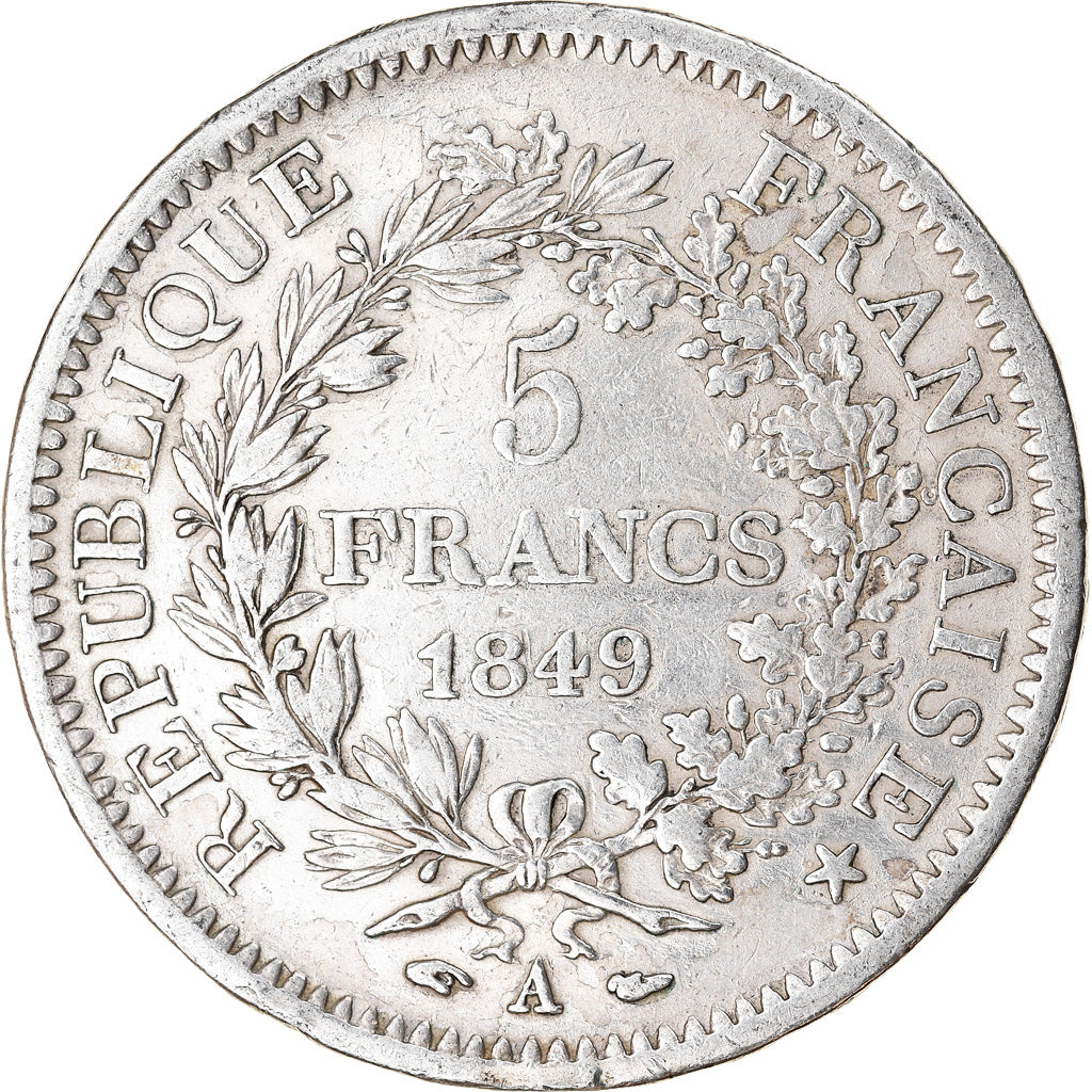 Coin, France, Hercule, 5 Francs, 1849, Paris, VF(30-35), Silver, KM:756.1