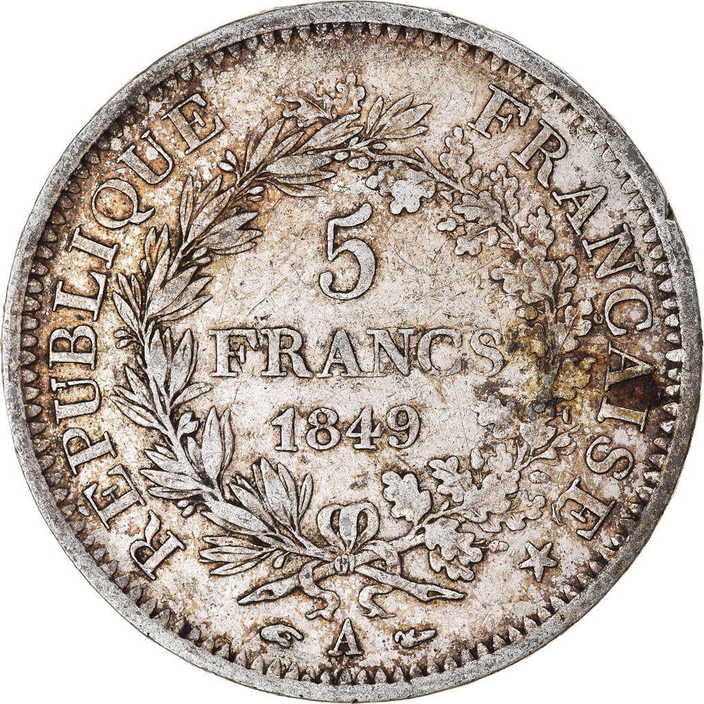 Coin, France, Hercule, 5 Francs, 1849, Paris, VF(20-25), Silver, KM:756.1
