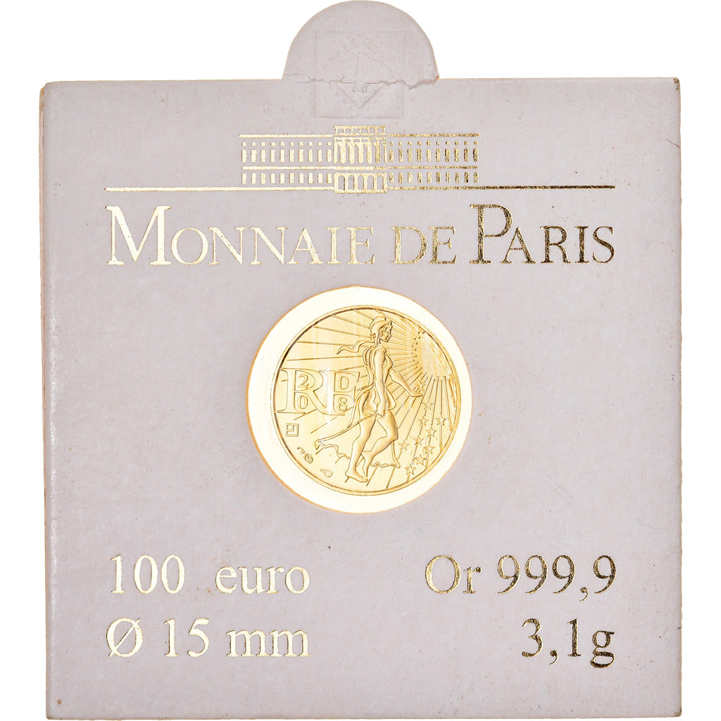 France, 100 Euro, 2008, MS(65-70), Gold, Gadoury:EU289, KM:1536