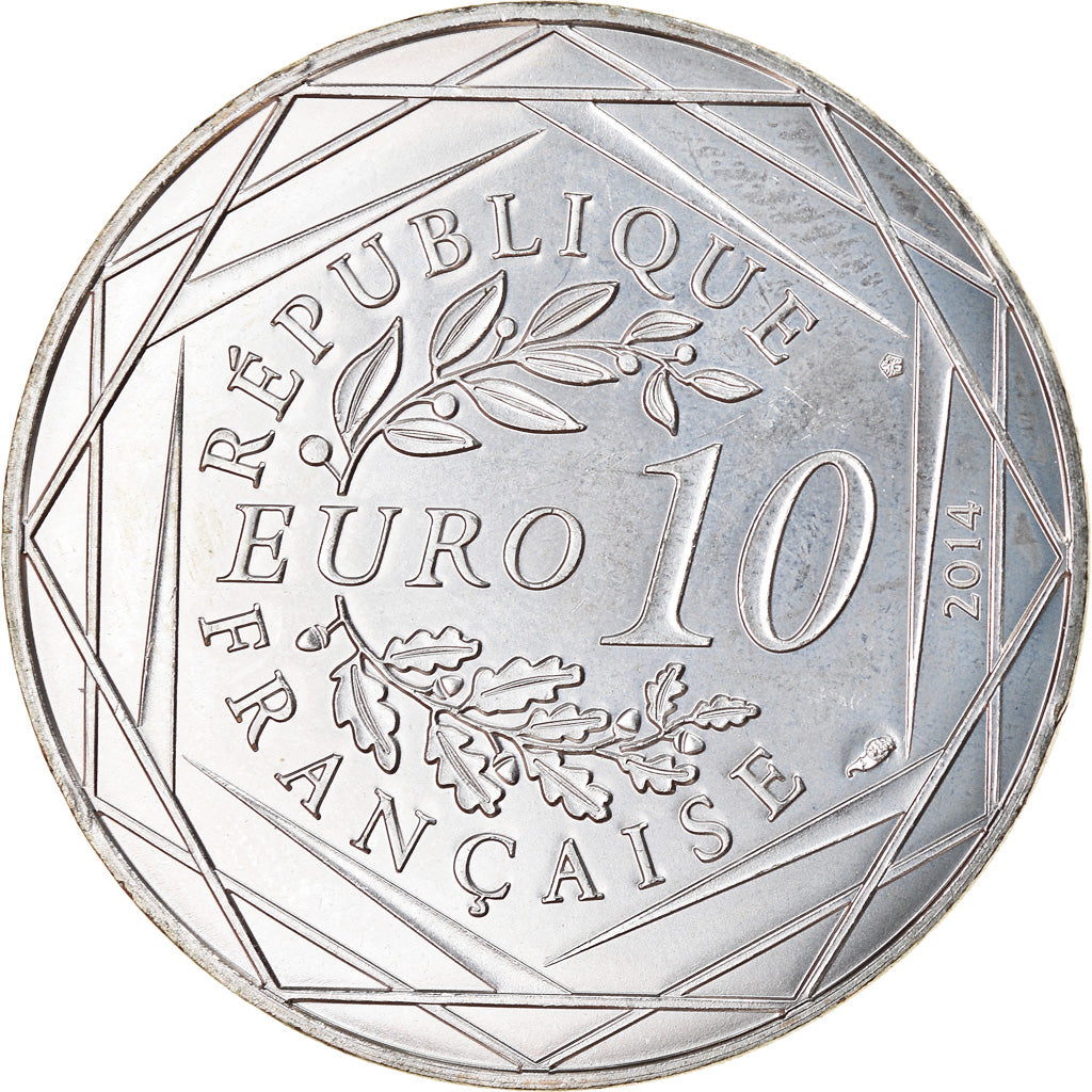 France, 10 Euro, 2014, Liberté, MS(63), Silver, Gadoury:EU717