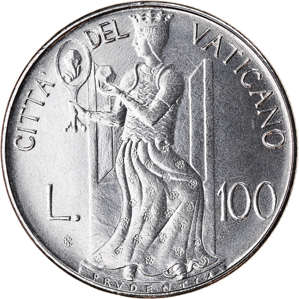 Munten, Vaticaanstad, John Paul II, 100 Lire, 1979, Roma, UNC-, Stainless Steel