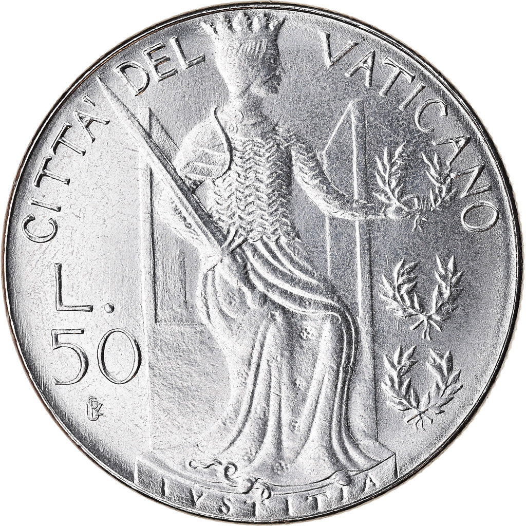 Monnaie, Cité du Vatican, John Paul II, 50 Lire, 1979, Roma, SPL, Stainless