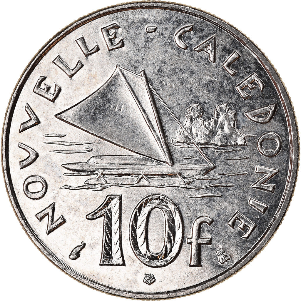 Münze, Neukaledonien, 10 Francs, 1995, Paris, UNZ, Nickel, KM:11