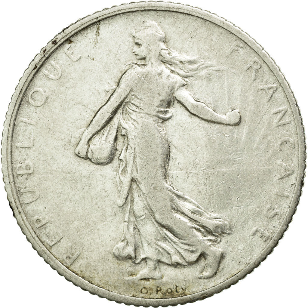 Coin, France, Semeuse, Franc, 1909, Paris, EF(40-45), Silver, KM:844.1