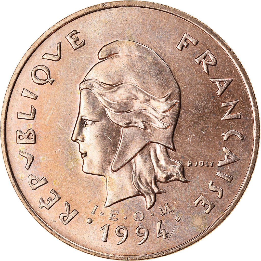 Münze, Neukaledonien, 100 Francs, 1994, Paris, VZ+, Nickel-Bronze, KM:15