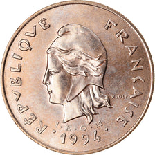 Monnaie, Nouvelle-Calédonie, 100 Francs, 1994, Paris, SPL, Nickel-Bronze, KM:15
