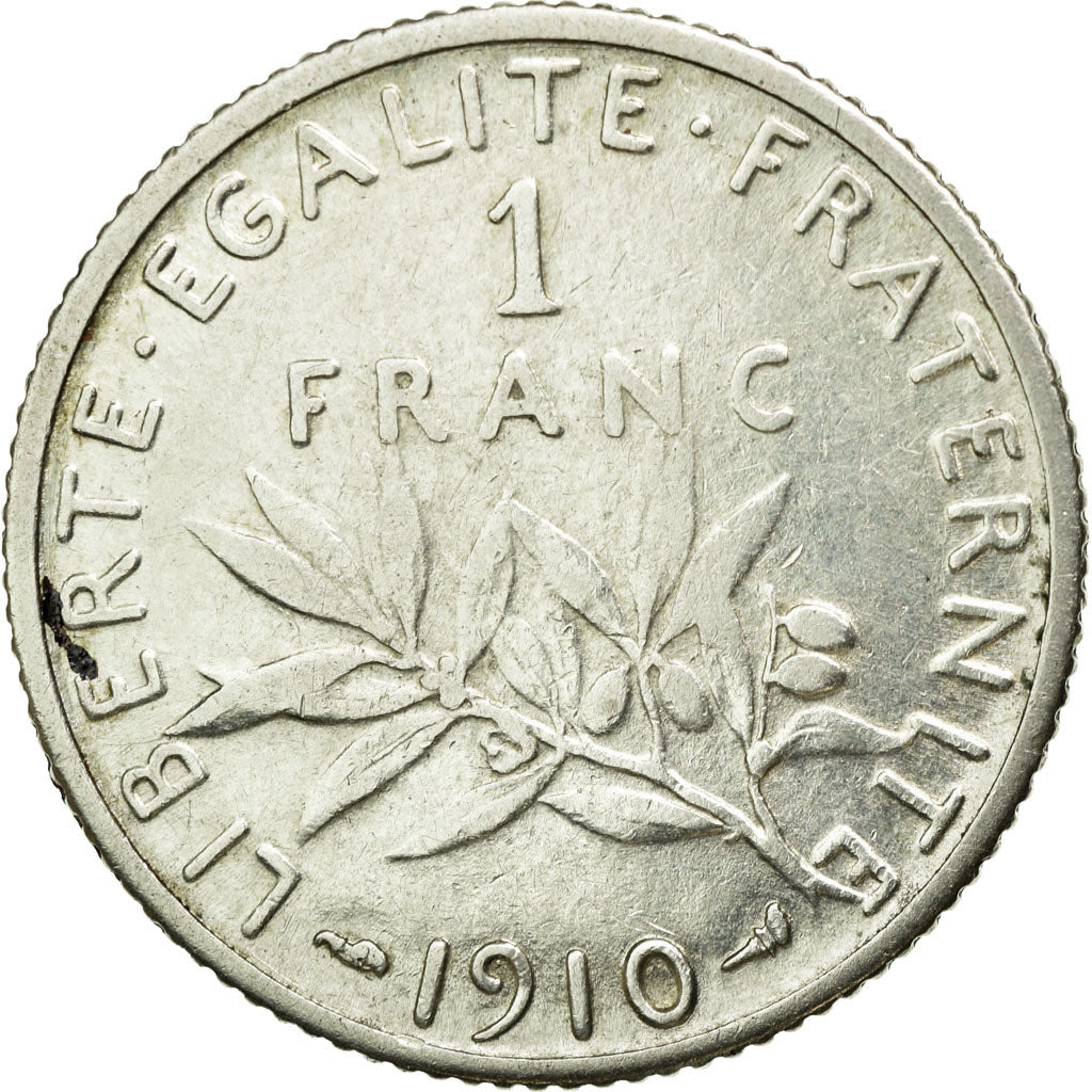 Monnaie, France, Semeuse, Franc, 1910, Paris, TTB, Argent, KM:844.1, Gadoury:467