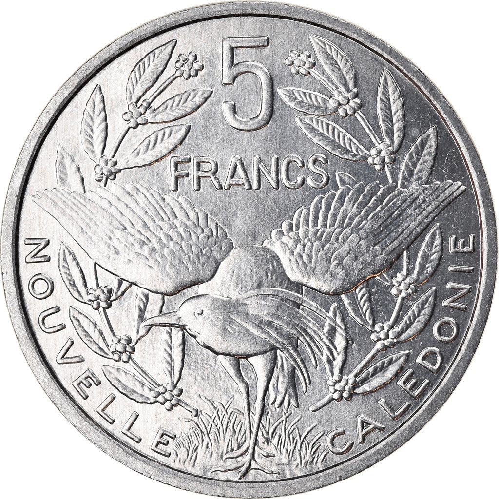 Münze, Neukaledonien, 5 Francs, 1994, Paris, UNZ, Aluminium, KM:16