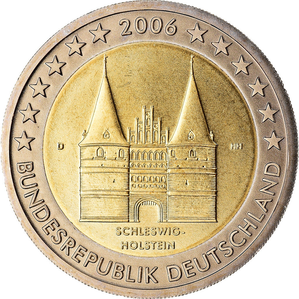 GERMANY - FEDERAL REPUBLIC, 2 Euro, Schleswig-Holstein, 2006, MS(63)