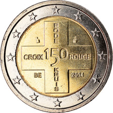 Bélgica, 2 Euro, Croix Rouge, 2014, MS(63), Bimetálico