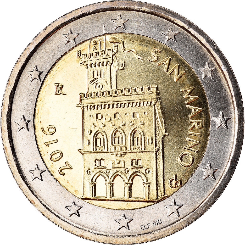 San Marino, 2 Euro, 2016, MS(63), Bi-Metallic