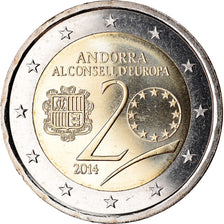 Andorra, 2 Euro, Conseil de l'Europe, 2014, MS(63), Bi-Metallic
