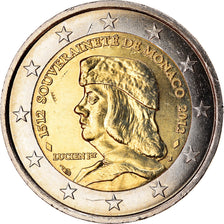 Monaco, 2 Euro, Lucien Ier de Monaco, 2012, MS(63), Bi-Metallic