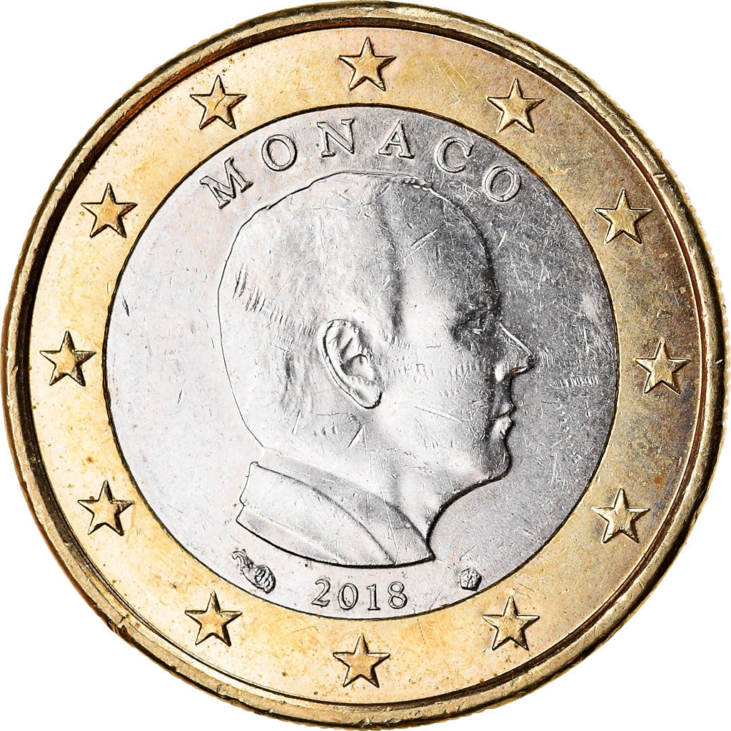 Monaco, Euro, 2018, AU(50-53), Bi-Metallic