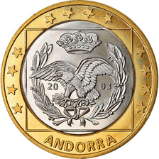 Andorra, Euro, 2003, unofficial private coin, MS(63), Bi-Metallic